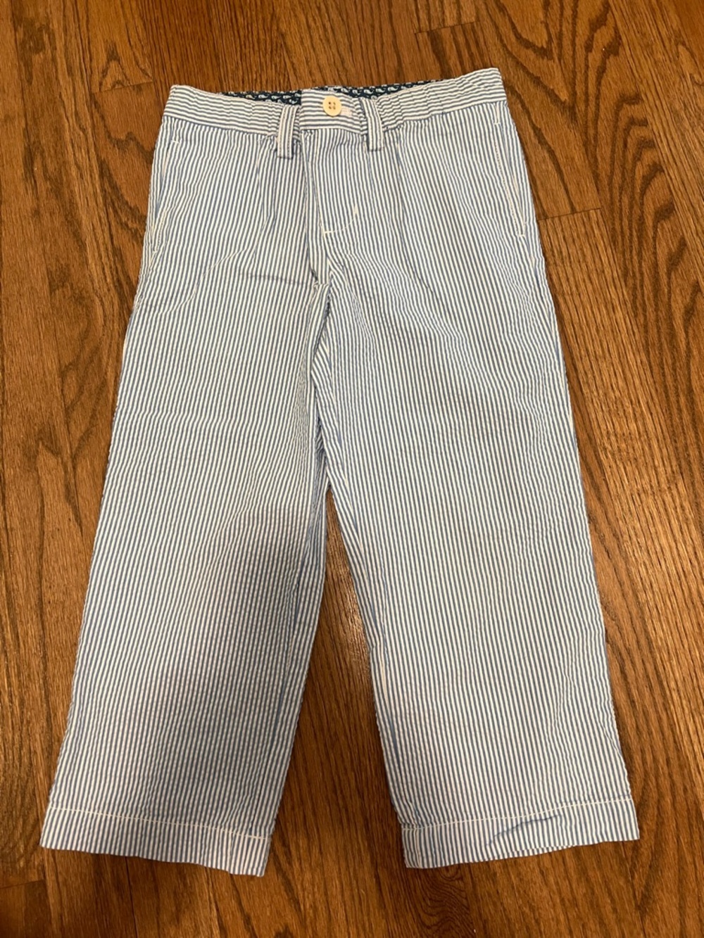 Vineyard Vines Boys Blue and White Seersucker Pants